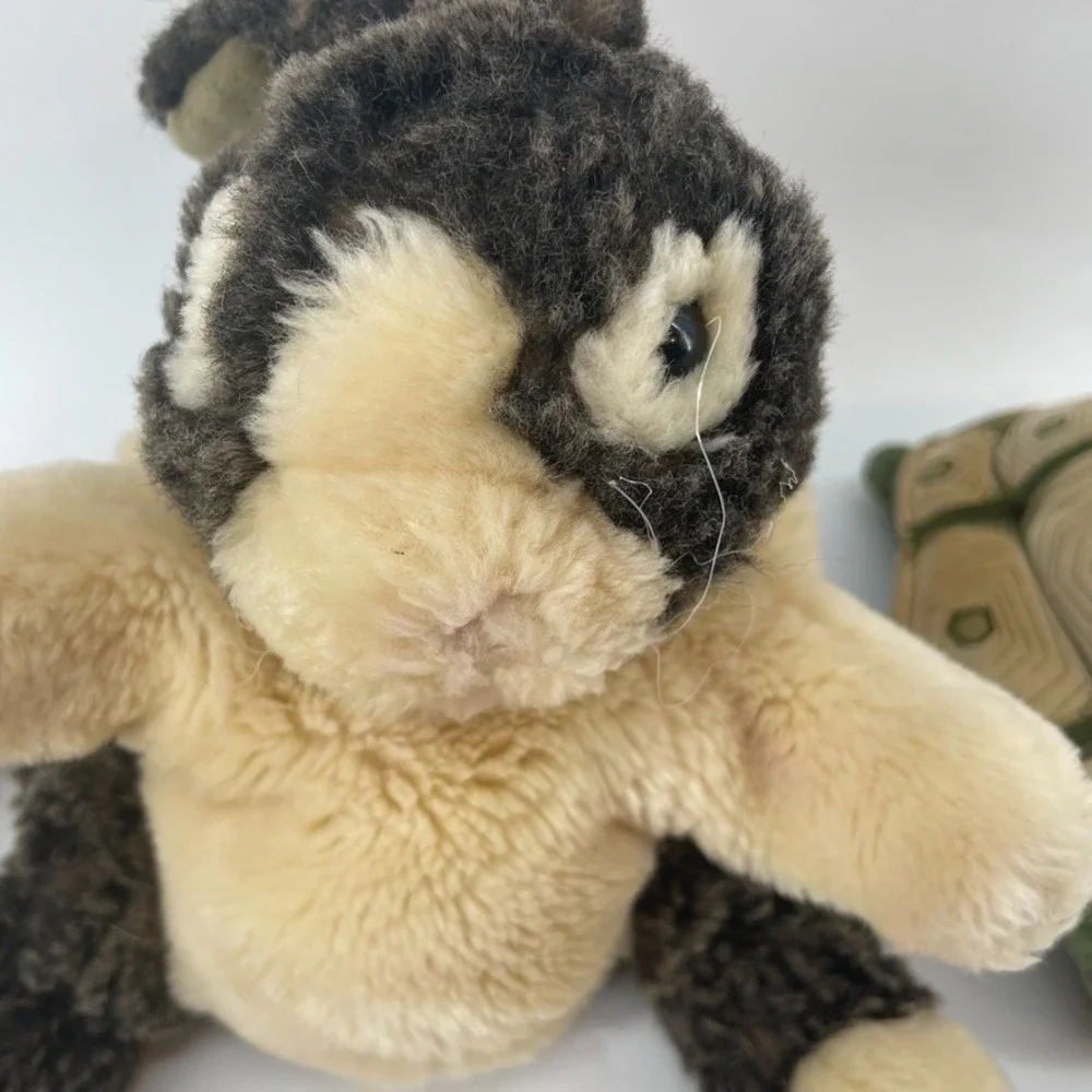 Vtg Folkmanis Folktails‎ Turtle Tortoise Plush Hand Puppet 1 Bunny 1 Chipmunk